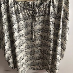 Silk back and white top